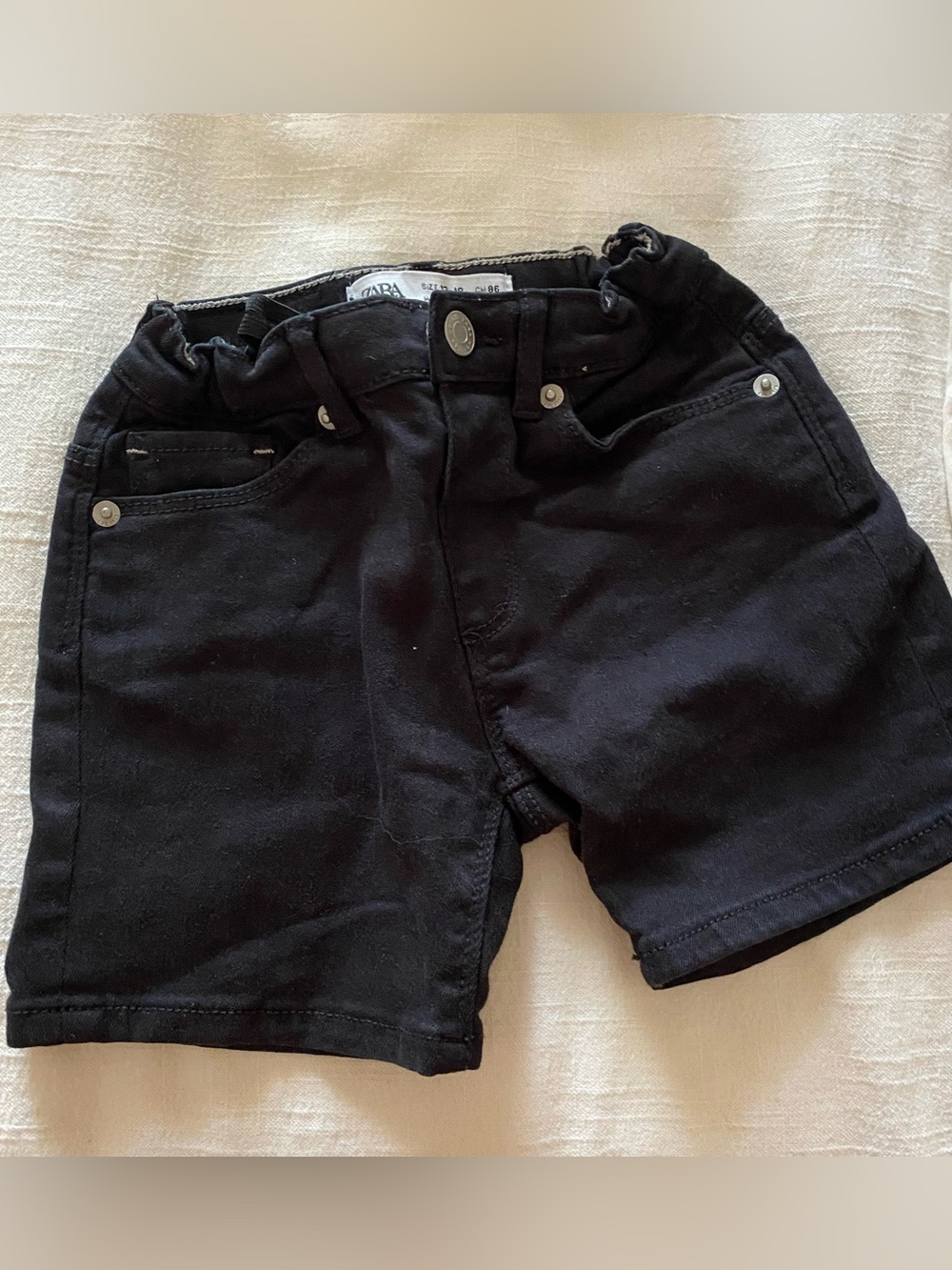 ZARA Black Kids Denim-Style Shorts